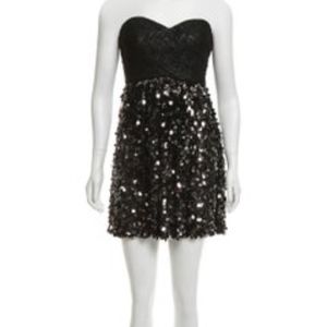 Tibi Strapless Embellished Mini Dress